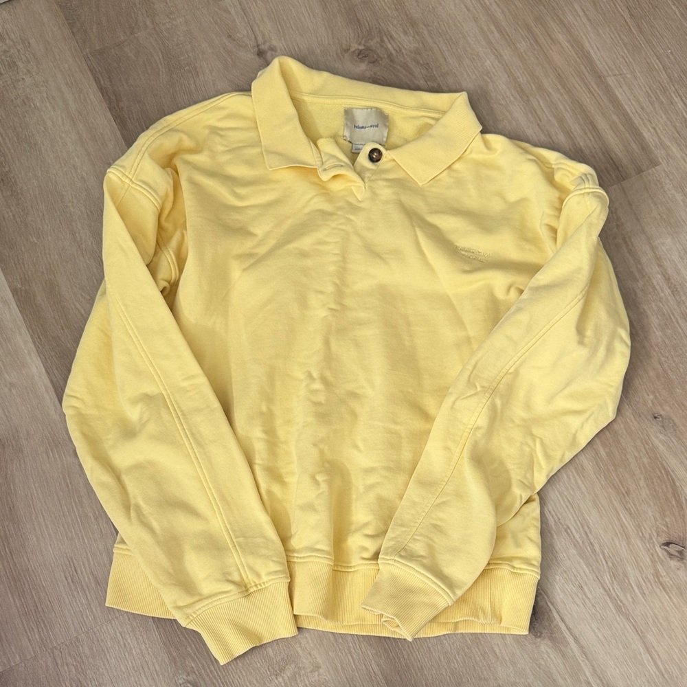 Paloma Wool Yellow Collared Sweatshirt sz L